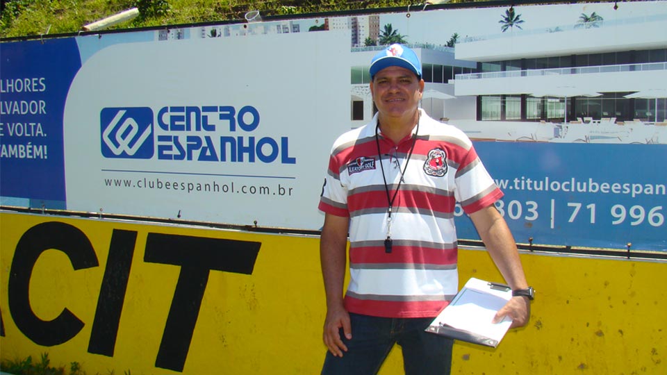 Waguinho Dias durante intervalo do treino. Foto: Beto Boullosa
